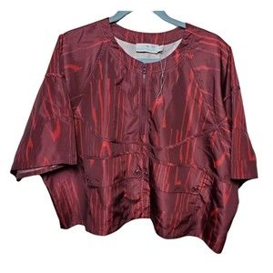 ADIDAS Stella McCartney Run Nylon Active Top Women's Size 36 Small Wine Red